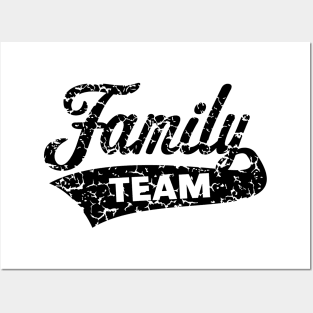 Family Team (Vintage / Black) Posters and Art